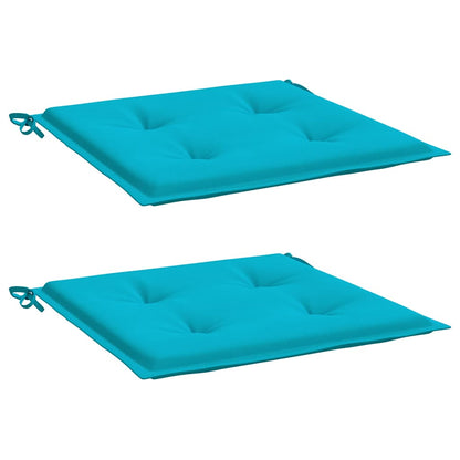 Almofadões p/ cadeira 2pcs 40x40x4 cm tecido turquesa