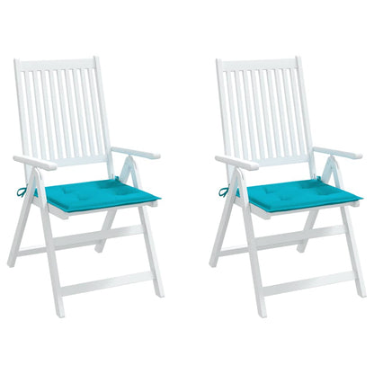 Almofadões p/ cadeira 2pcs 40x40x4 cm tecido turquesa