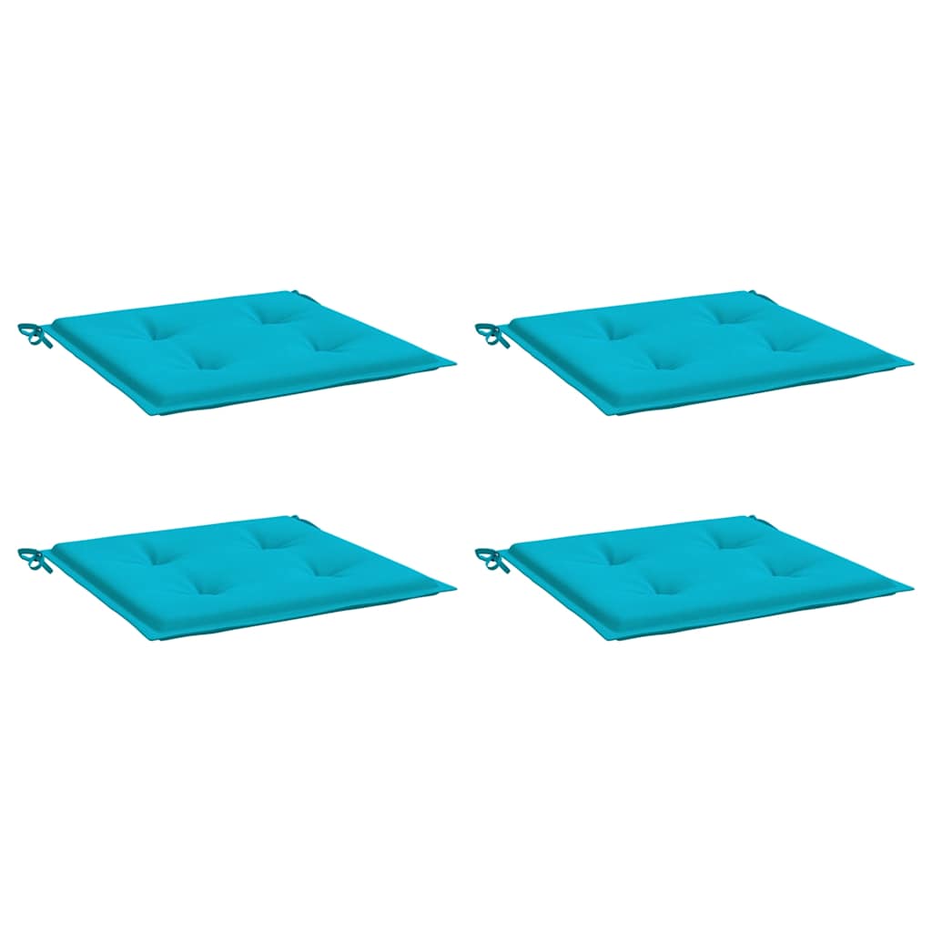 Almofadões p/ cadeira 4 pcs 40x40x4 cm tecido turquesa