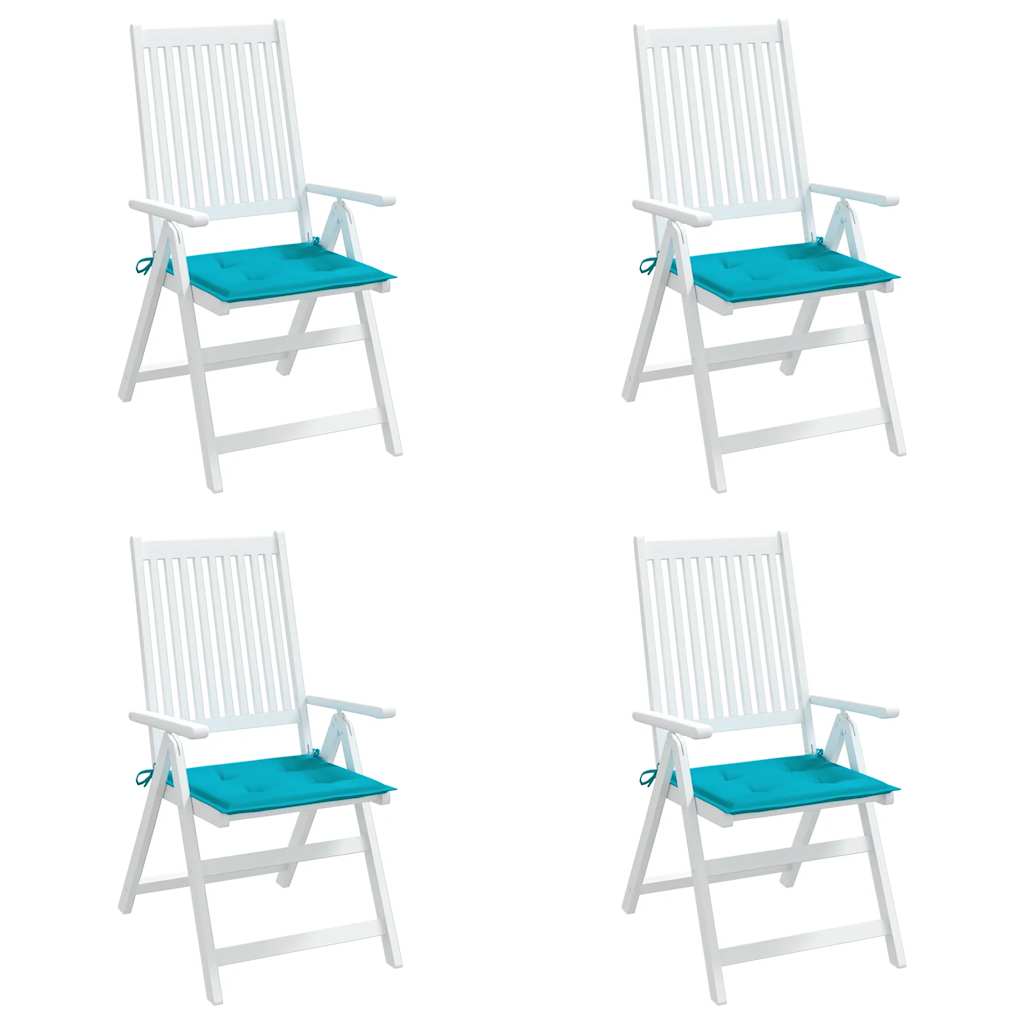 Almofadões p/ cadeira 4 pcs 40x40x4 cm tecido turquesa
