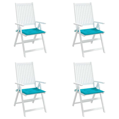 Almofadões p/ cadeira 4 pcs 40x40x4 cm tecido turquesa
