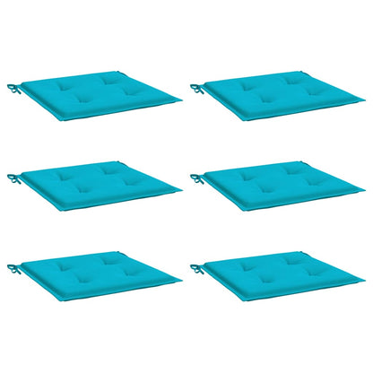 Almofadões p/ cadeira 6 pcs 40x40x4 cm tecido turquesa