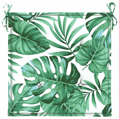 Almofadões p/ cadeira 2pcs 50x50x4cm tecido padrão folhas