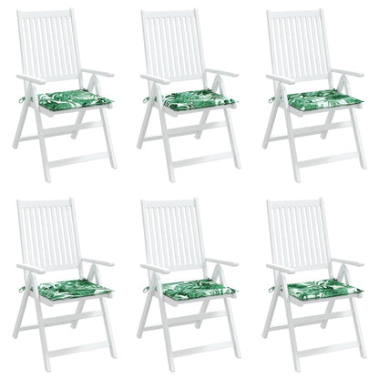 Almofadões p/ cadeira 6pcs 50x50x3cm tecido padrão folhas