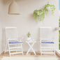 Almofadões p/ cadeira 2pcs 50x50x4 cm tecido riscas azul/branco