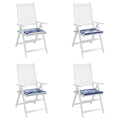 Almofadões p/ cadeira 2pcs 50x50x4 cm tecido riscas azul/branco