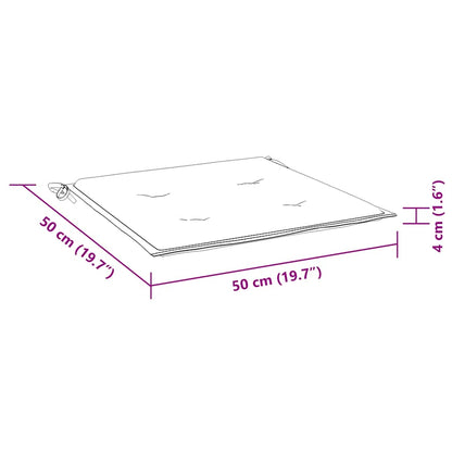 Almofadões p/ cadeira 4pcs 50x50x4cm tecido multicor