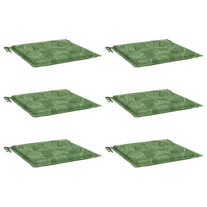 Almofadões p/ cadeira 6pcs 50x50x4cm tecido padrão folhas