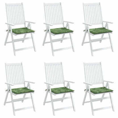 Almofadões p/ cadeira 6pcs 50x50x4cm tecido padrão folhas