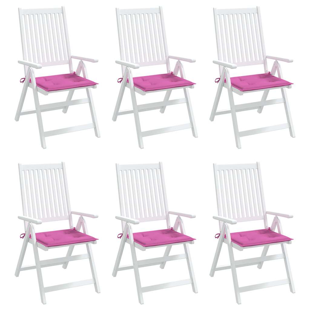 Almofadões p/ cadeira 6pcs 50x50x4cm tecido rosa