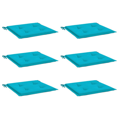 Almofadões p/ cadeira 6pcs 50x50x4cm tecido turquesa