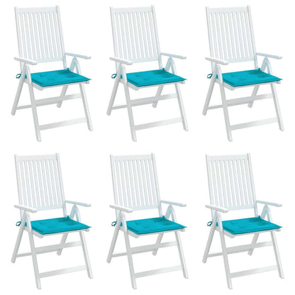 Almofadões p/ cadeira 6pcs 50x50x4cm tecido turquesa
