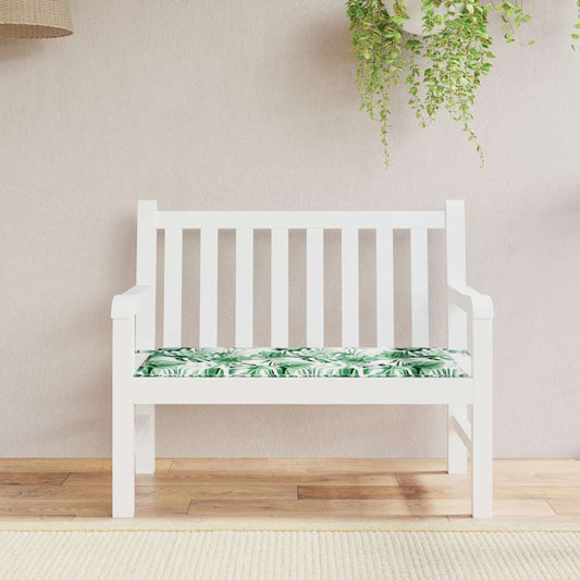 Travesseiro para Banco de Jardim Floral Verde 100 x 50 x 4 cm