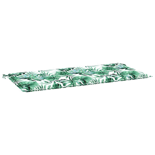 Travesseiro para Banco de Jardim Floral Verde 100 x 50 x 4 cm