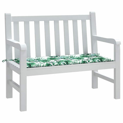 Travesseiro para Banco de Jardim Floral Verde 100 x 50 x 4 cm