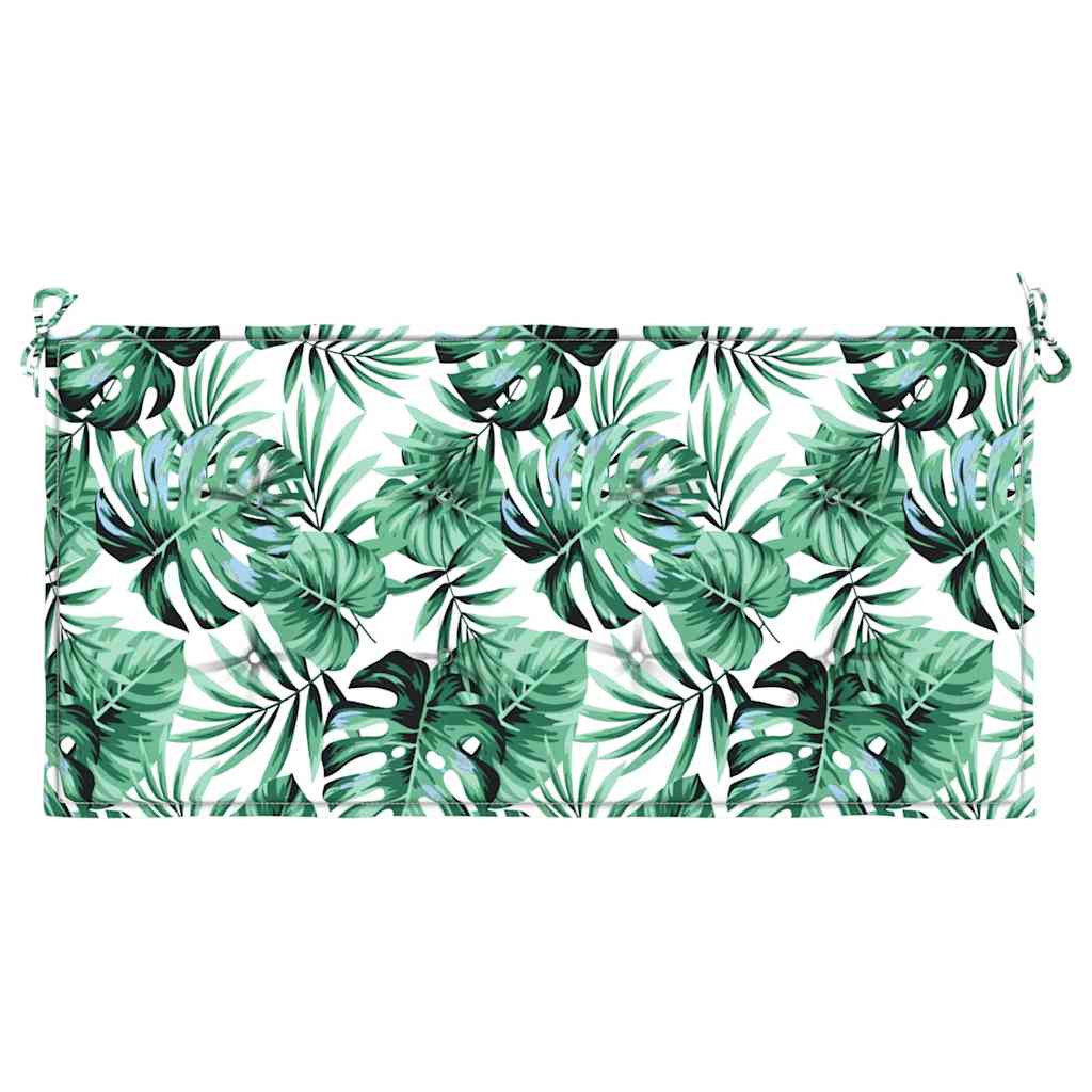 Travesseiro para Banco de Jardim Floral Verde 100 x 50 x 4 cm