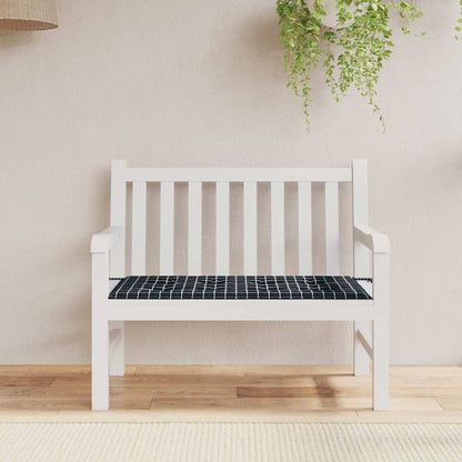Almofadão p/ banco jardim 100x50x4cm tecido oxford xadrez preto