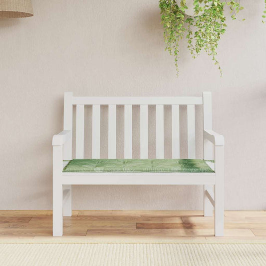 Almofadão banco jardim 100x50x4cm tecido oxford padrão folhas