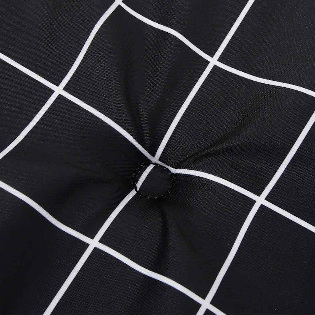 Almofadão p/ banco jardim 120x50x4cm tecido oxford xadrez preto