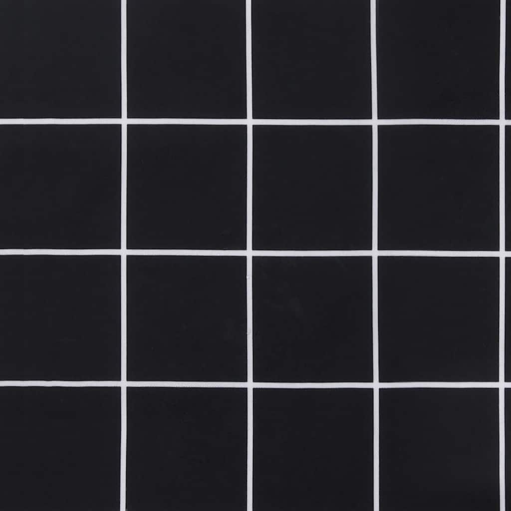 Almofadão p/ banco jardim 120x50x4cm tecido oxford xadrez preto
