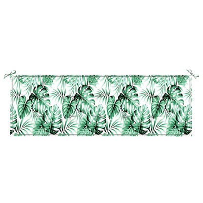 Travesseiro para Banco de Jardim Floral Verde 150 x 50 x 4 cm