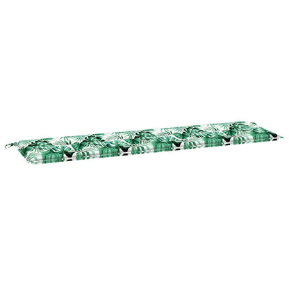 Travesseiro para Banco de Jardim Floral Verde 180 x 50 x 4 cm
