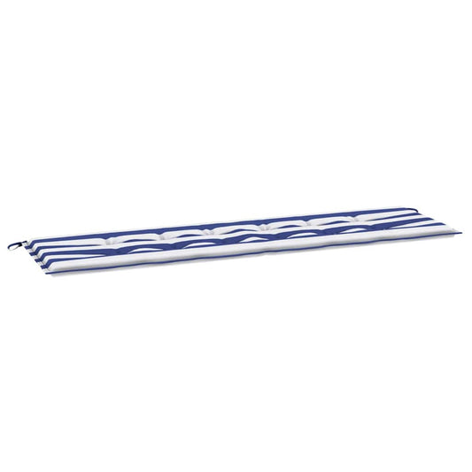 Travesseiro para Banco de Jardim Azul e branco 180 x 50 x 4 cm