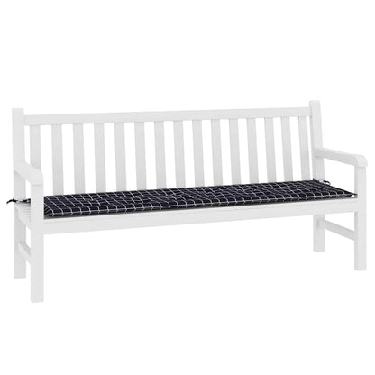 Travesseiro para Banco de Jardim Xadrez Preto 180 x 50 x 4 cm