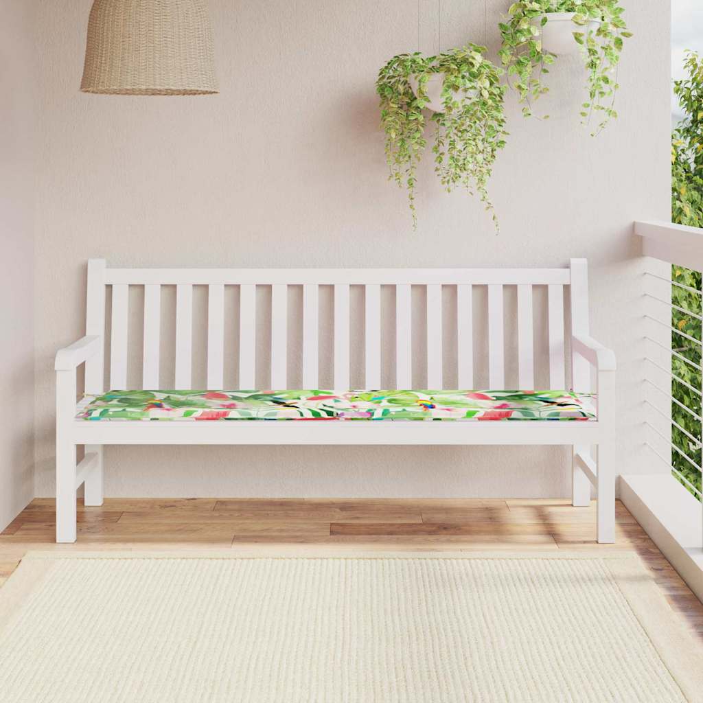 Travesseiro para Banco de Jardim Verde e rosa 180 x 50 x 4 cm
