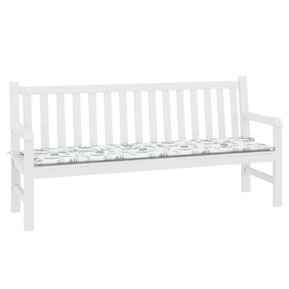 Travesseiro para Banco de Jardim Branco e verde 180 x 50 x 4 cm