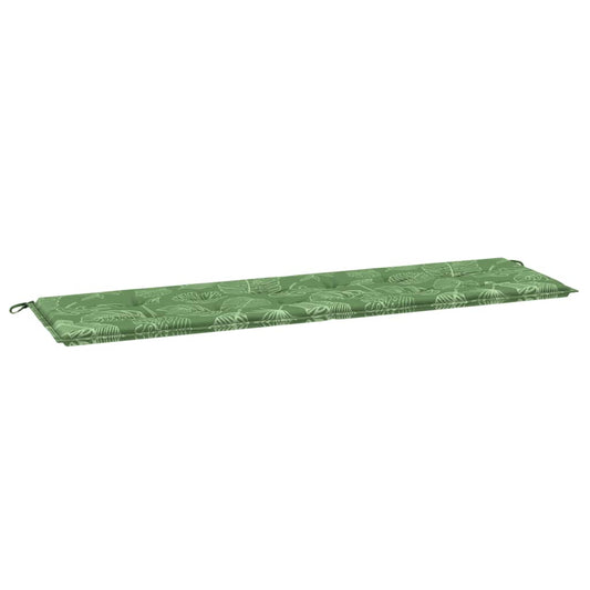 Travesseiro para Banco de Jardim Floral Verde 180 x 50 x 4 cm