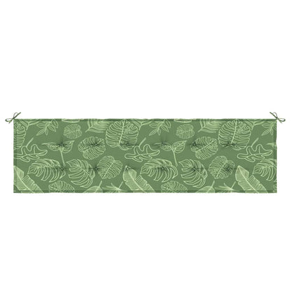 Travesseiro para Banco de Jardim Floral Verde 180 x 50 x 4 cm