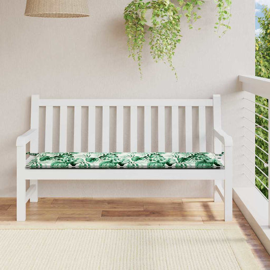 Travesseiro para Banco de Jardim Floral Verde 200 x 50 x 4 cm