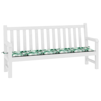 Travesseiro para Banco de Jardim Floral Verde 200 x 50 x 4 cm