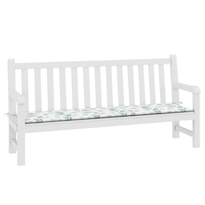 Almofadão para banco de jardim 200x50x4 cm tecido padrão folhas