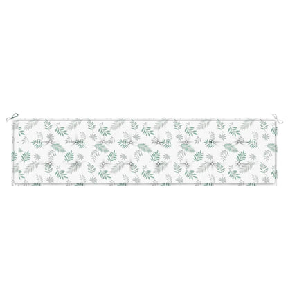 Almofadão para banco de jardim 200x50x4 cm tecido padrão folhas