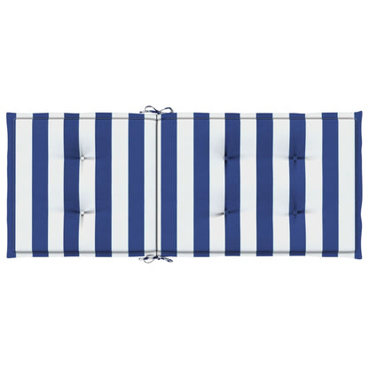Almofadões cadeira encosto alto 2 pcs tecido riscas azul/branco