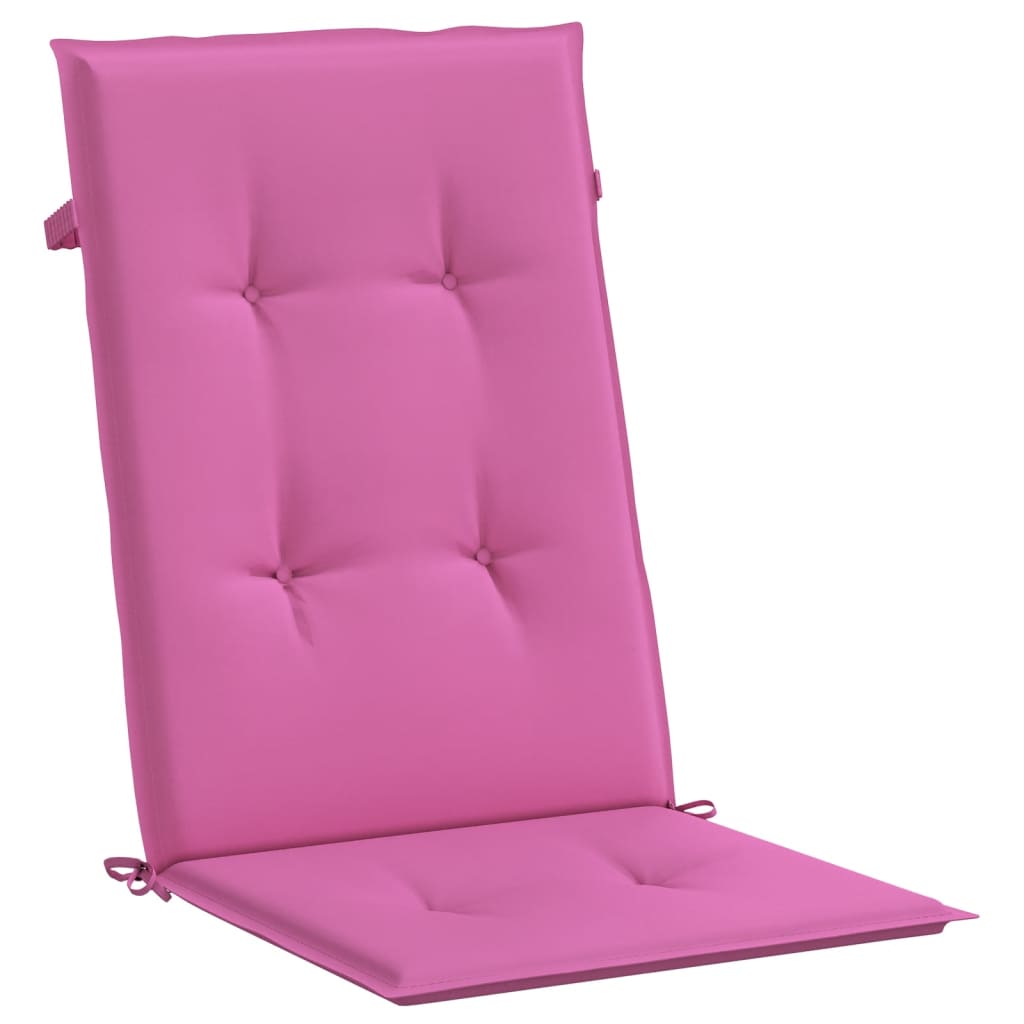 Almofadões cadeira de encosto alto 4 pcs tecido rosa