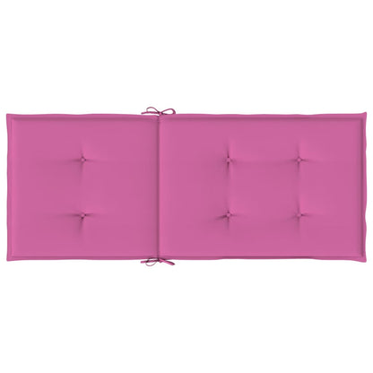 Almofadões cadeira de encosto alto 4 pcs tecido rosa