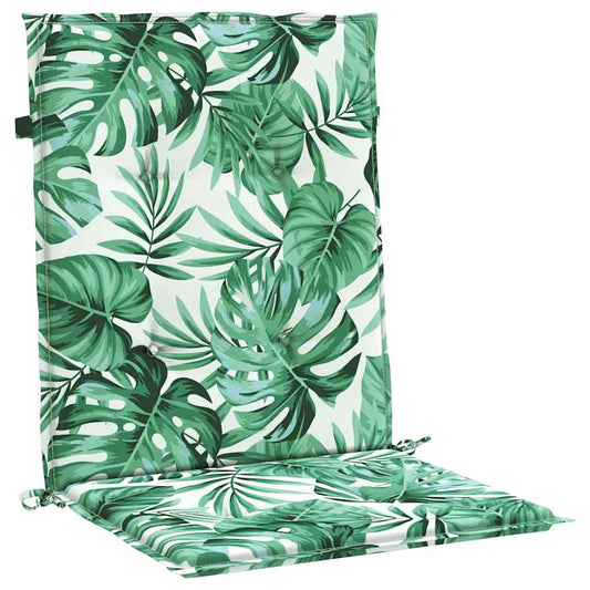 Almofadas de cadeira 6 pcs Padrão de folhas 100 x 50 x 3 cm