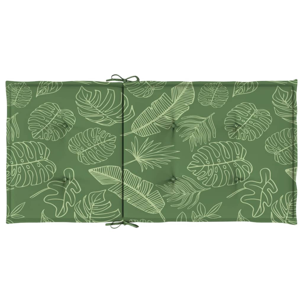 Almofadões cadeira de encosto baixo 4 pcs tecido padrão folhas