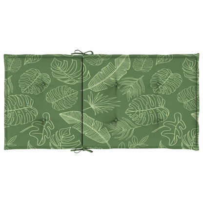 Almofadões cadeira de encosto baixo 4 pcs tecido padrão folhas