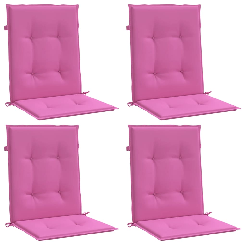 Almofadões p/ cadeira de encosto baixo 4 pcs tecido rosa