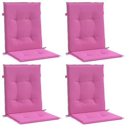 Almofadões p/ cadeira de encosto baixo 4 pcs tecido rosa