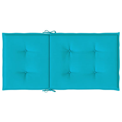 Almofadões p/ cadeira de encosto baixo 2 pcs tecido turquesa