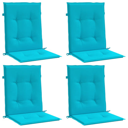 Almofadões p/ cadeira de encosto baixo 4 pcs tecido turquesa