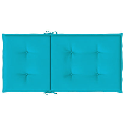 Almofadões p/ cadeira de encosto baixo 4 pcs tecido turquesa