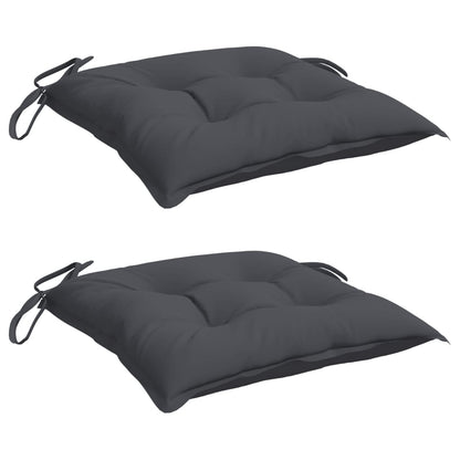 Almofadões de cadeira 2 pcs 40x40x7 cm tecido oxford antracite