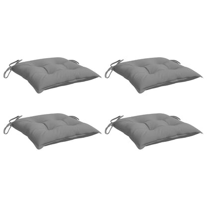 Almofadões de cadeira 4 pcs 40x40x7 cm tecido oxford cinza