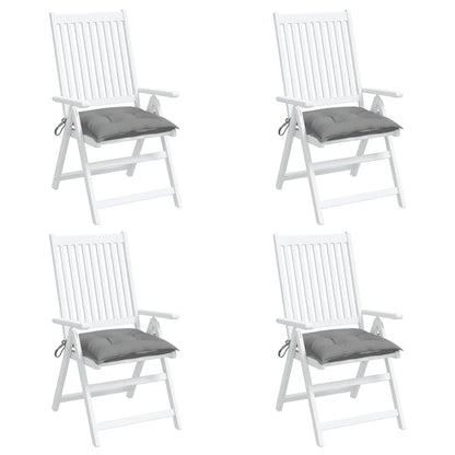 Almofadões de cadeira 4 pcs 40x40x7 cm tecido oxford cinza